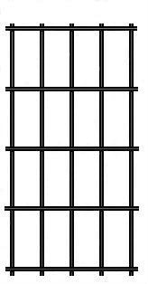 WELDED 16 GA 1/2X1 48X100 BONDED BLACK VINYL COATED MADE IN ITALY