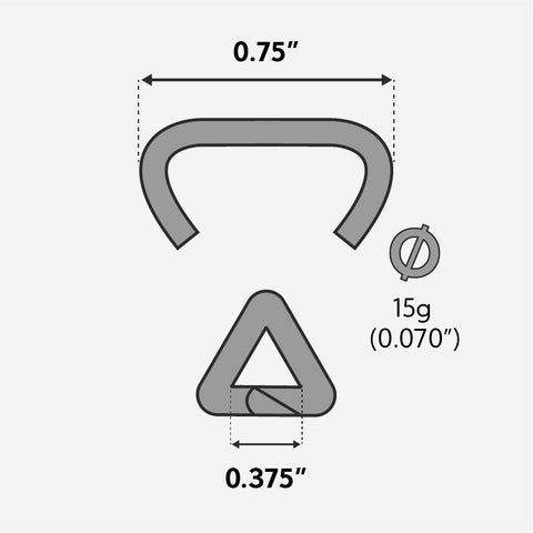 Hog Rings 3/4" Stainless 14 Ga - 25 Lbs.