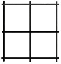 WELDED 16 GA 1X1 18X100 BONDED BLACK VINYL COATED MADE IN ITALY