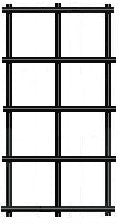 WELDED 14 GA 3/4X3/4 48X100 BONDED BLACK VINYL COATED MADE IN ITALY