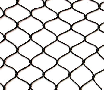 NO-KNOT NET: 3/4" -- BLACK -- 50' X 50' HEX