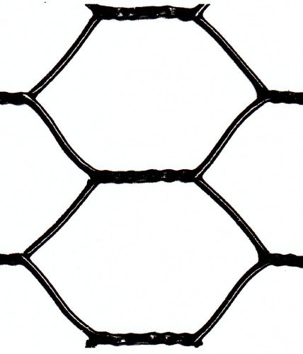Hexagonal Netting - Black Vinyl Coated - 20 Gauge - 1"  Chicken Wire - 24" X150'