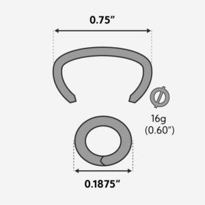 HOG RINGS 3/4" STAINLESS 16 GA SHARP FOR PNEUMATIC HC716 - 11,000/CTN