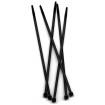 SAFETY TIES, BLACK NYLON, 11" 1,000/CTN